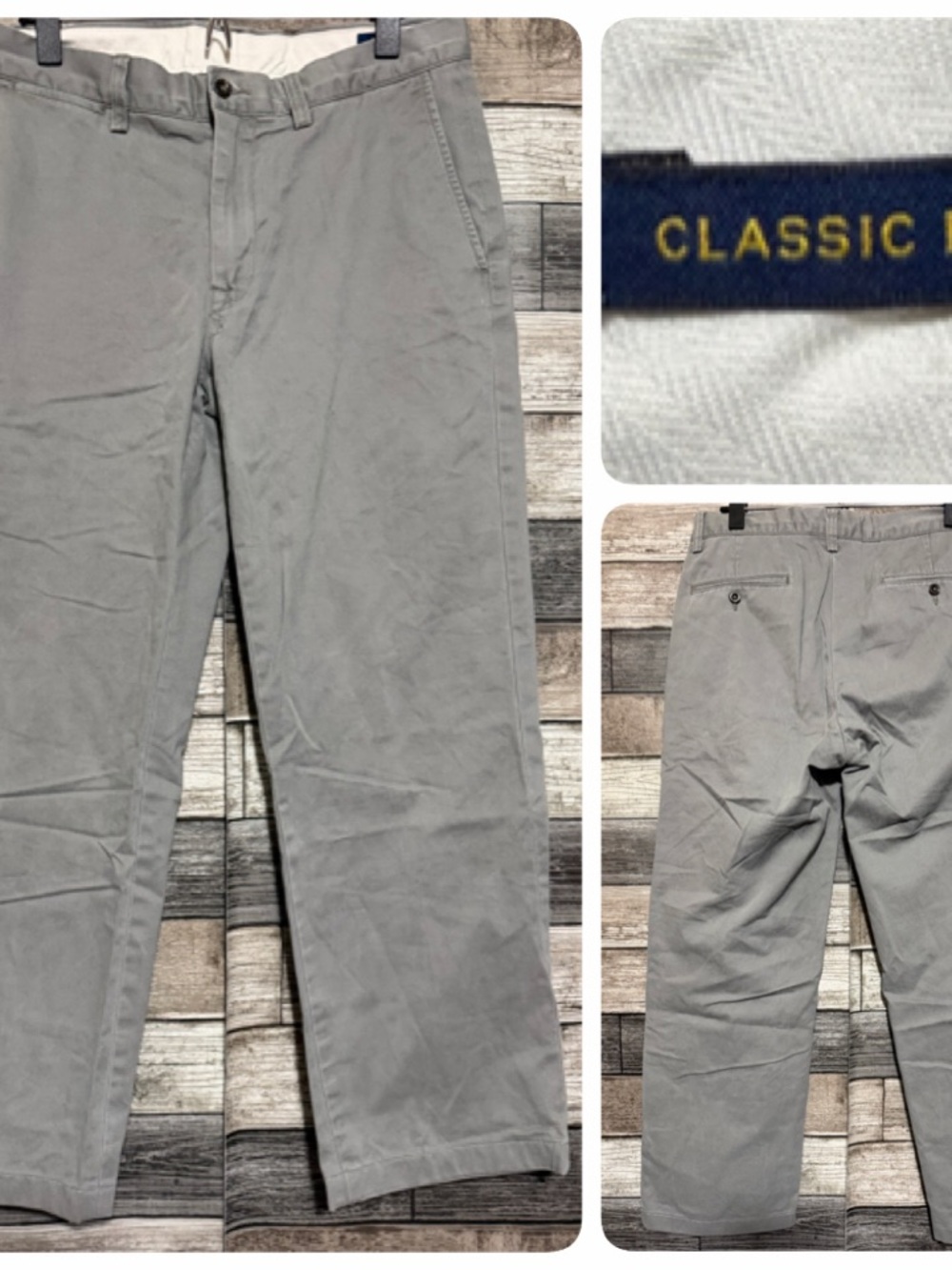 Polo Ralph Lauren Classic Fit Chino Pants Men’s 32x30 Gray (Actual L26)
